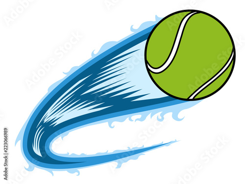 Tennis ball with an effect. Vector illustration design
