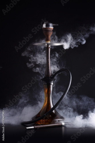 Trendy hookah with smoke