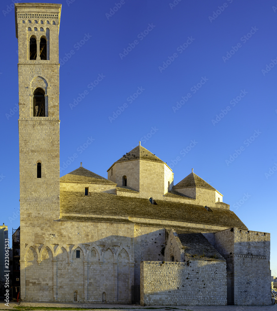 Molfetta town in Apulia, Italy.  Apulian Romanesque style.