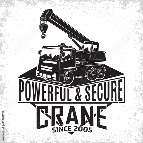 auto crane emblem design