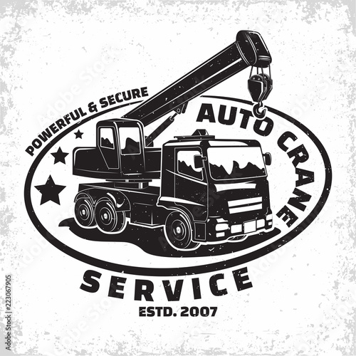 auto crane emblem design