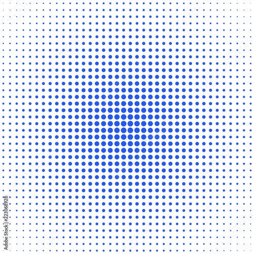 Geometric abstract halftone circle pattern background - vector graphic from dots