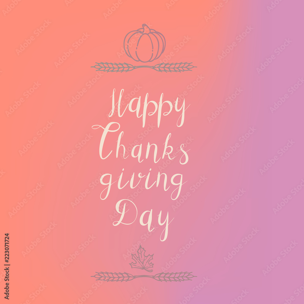 Happy thanksgiving concept background. Simple illustration of happy thanksgiving vector concept background for web design
