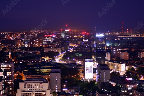 Panorama of the city at night