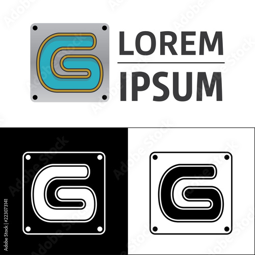 Icon, logo, conceptual letter G. Ideal for visual communication, informational and institutional material