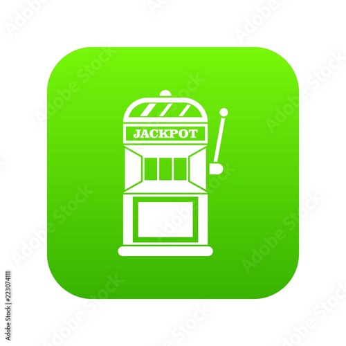 Gamble machine icon digital green for any design isolated on white vector illustration