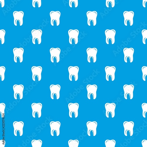 Single tooth pattern vector seamless blue repeat for any use