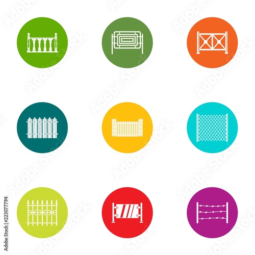 Strengthening icons set. Flat set of 9 strengthening vector icons for web isolated on white background
