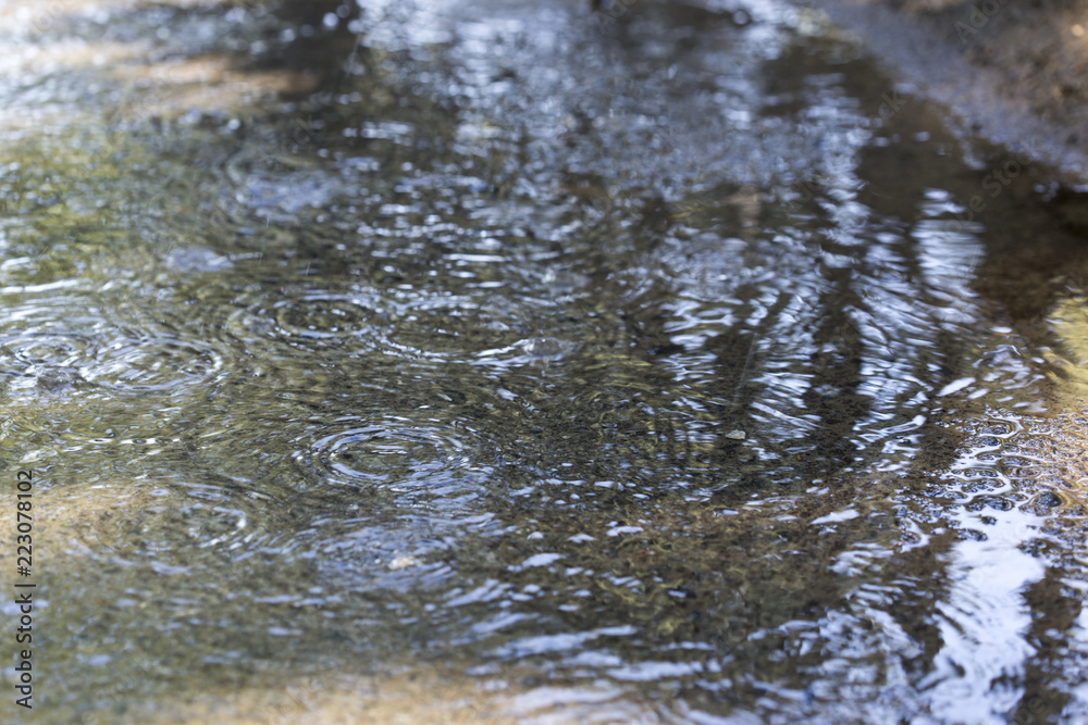 Obraz premium Raindrops on the water