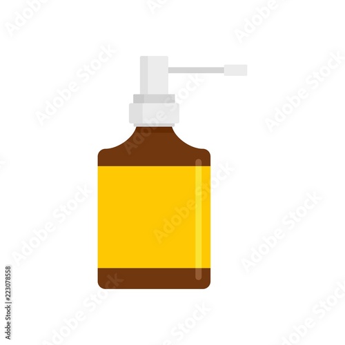 Respiration spray bottle icon. Flat illustration of respiration spray bottle vector icon for web design