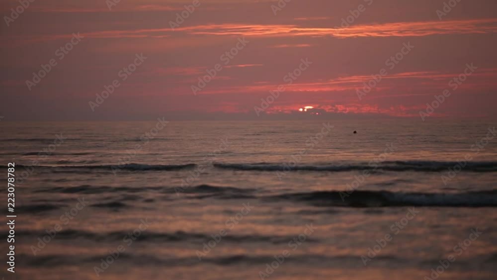 Beautiful sunset on the Baltic Sea pink sky Beautiful sunset on the Baltic Sea pink sky