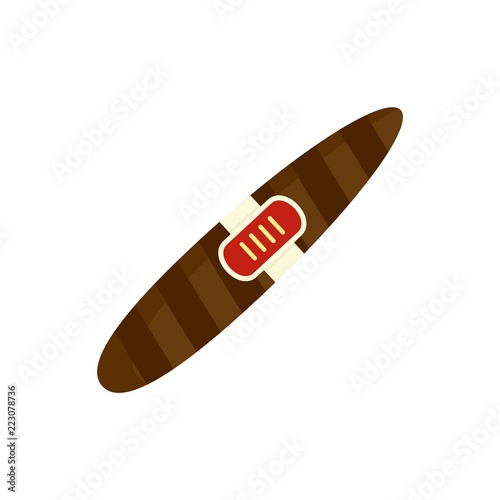 Luxury cigar of cuba icon. Flat illustration of luxury cigar of cuba vector icon for web design