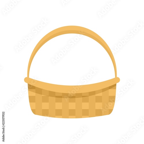 Farm basket icon. Flat illustration of farm basket vector icon for web design