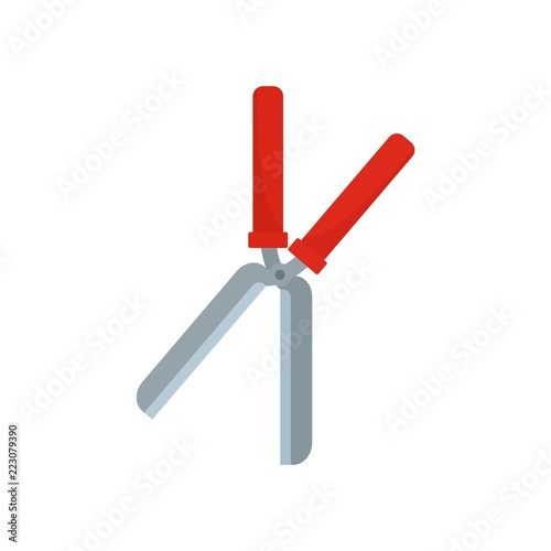 Garden scissor icon. Flat illustration of garden scissor vector icon for web design