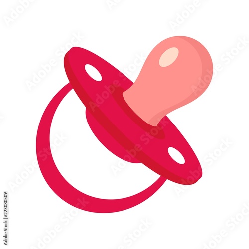 Child nipple icon. Flat illustration of child nipple vector icon for web design