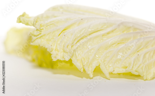 cabbage leaves for salad on a white background