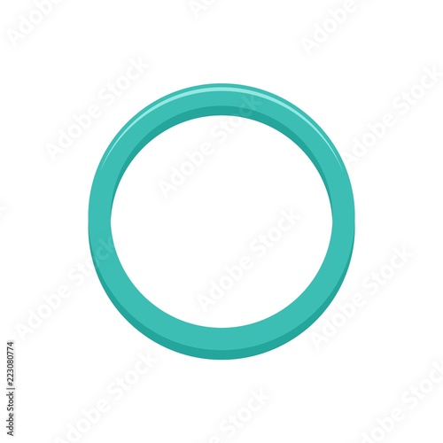 Hormonal ring icon. Flat illustration of hormonal ring vector icon for web design