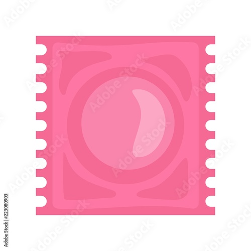 Latex condom icon. Flat illustration of latex condom vector icon for web design