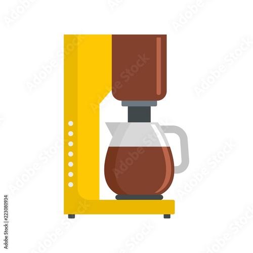 Coffee maker icon. Flat illustration of coffee maker vector icon for web design