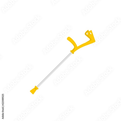 Elbow crutch icon. Flat illustration of elbow crutch vector icon for web design