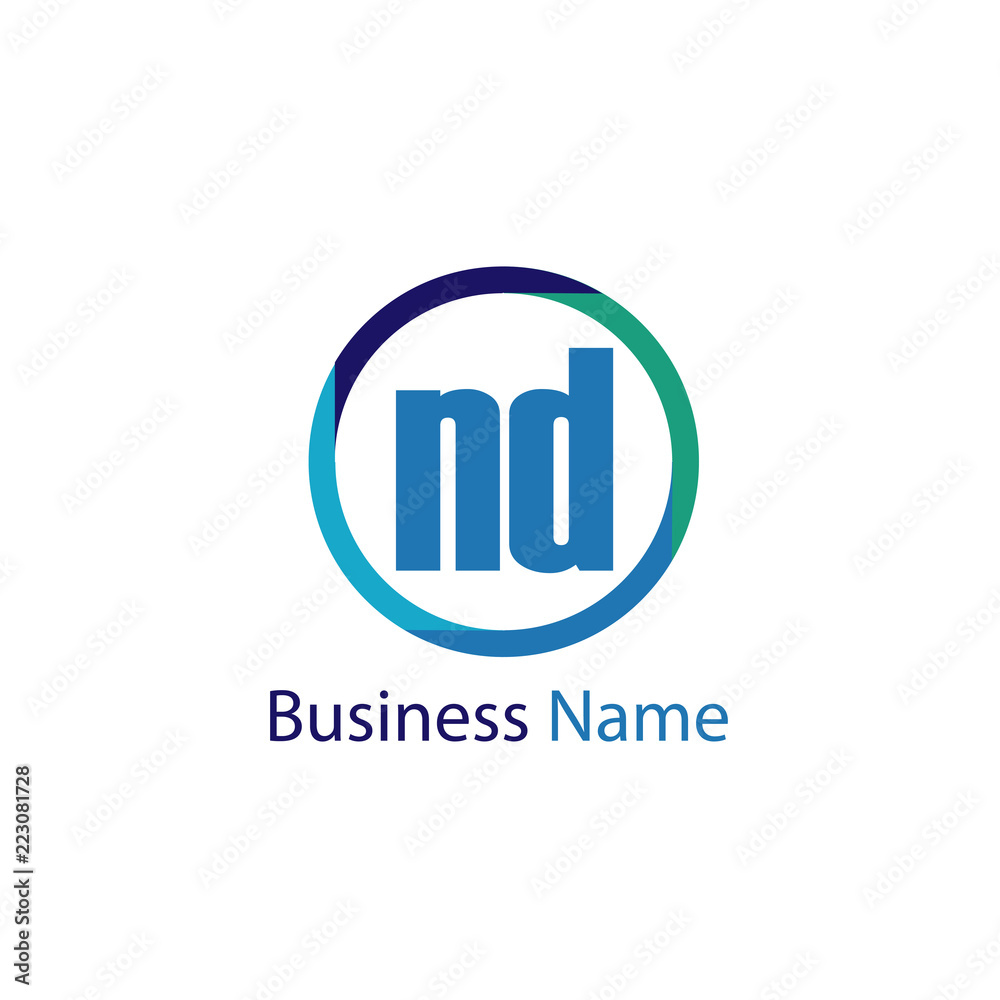 Initial Letter ND Logo Template Design Initial Letter ND Logo Template Design