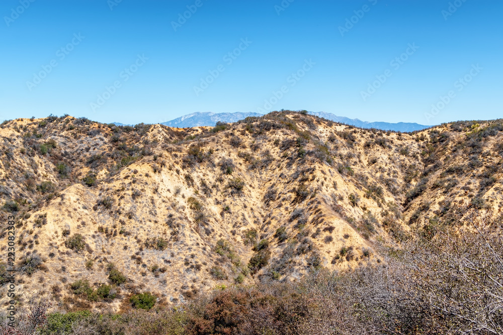 Dry summer hillsides with Mt. Baldy in the background