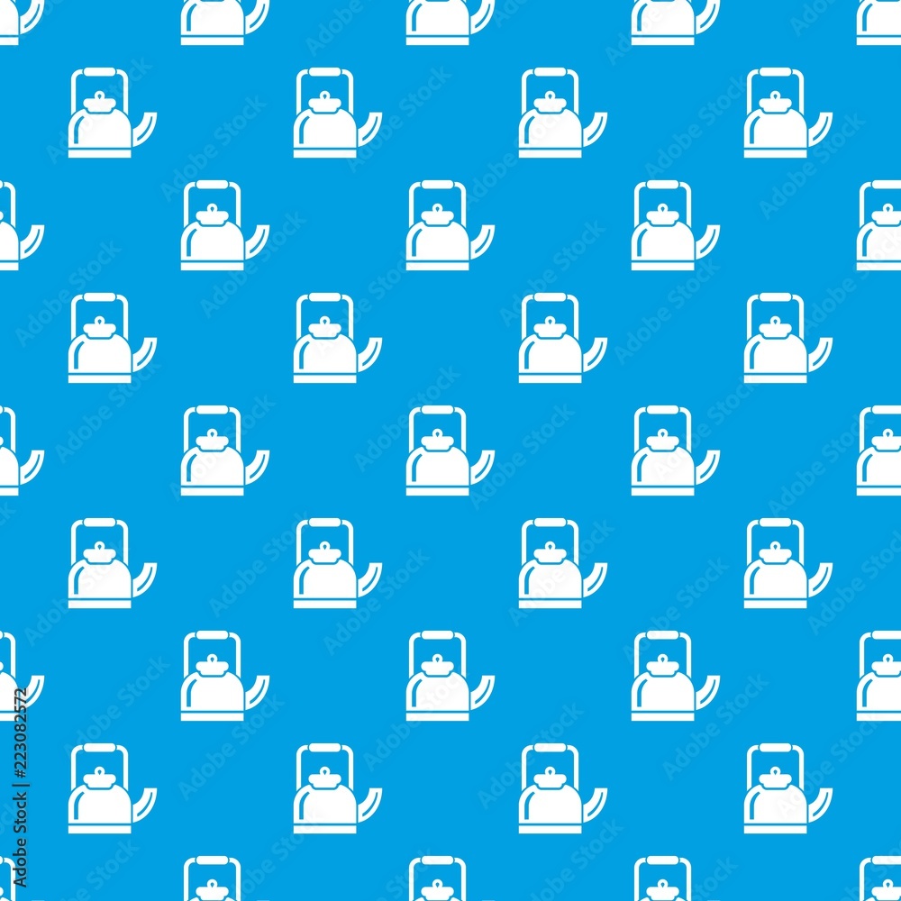 Standing teapot pattern vector seamless blue repeat for any use Standing teapot pattern vector seamless blue repeat for any use
