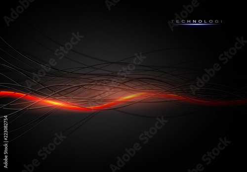 Wires and cables. Abstract vector background. 