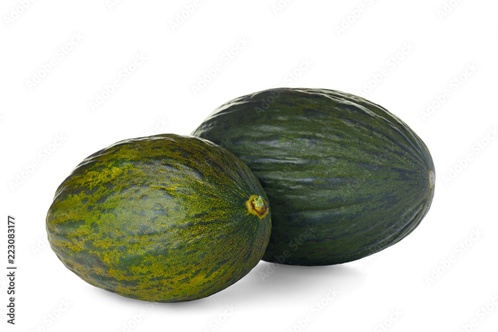 Whole tasty ripe melons on white background Whole tasty ripe melons on white background