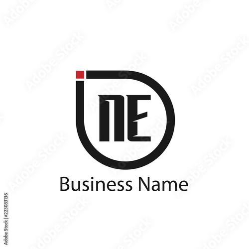 Initial Letter NE Logo Template Design