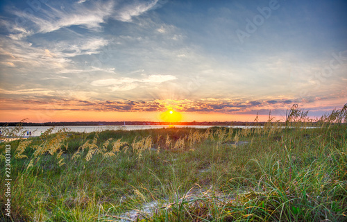 Fototapeta Naklejka Na Ścianę i Meble -  Sunset on Wrightsville Beach