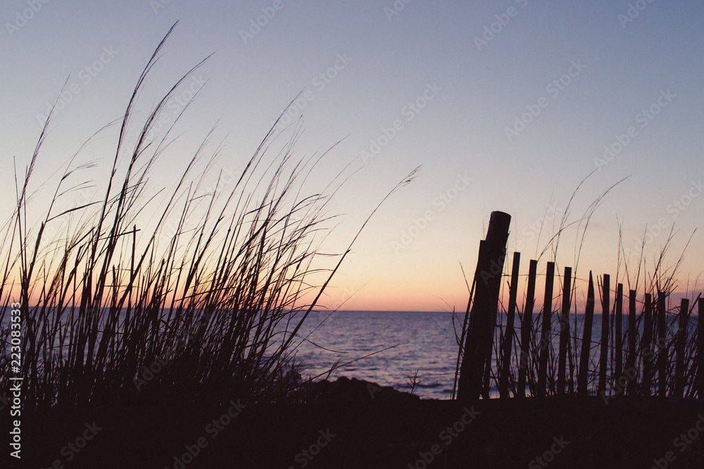 coastal silhouette sunrise