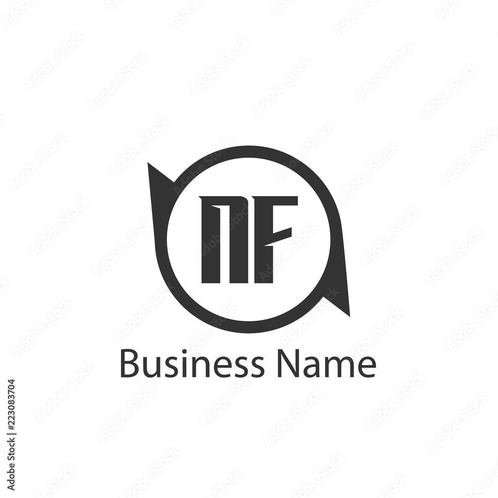 Initial Letter NF Logo Template Design Initial Letter NF Logo Template Design
