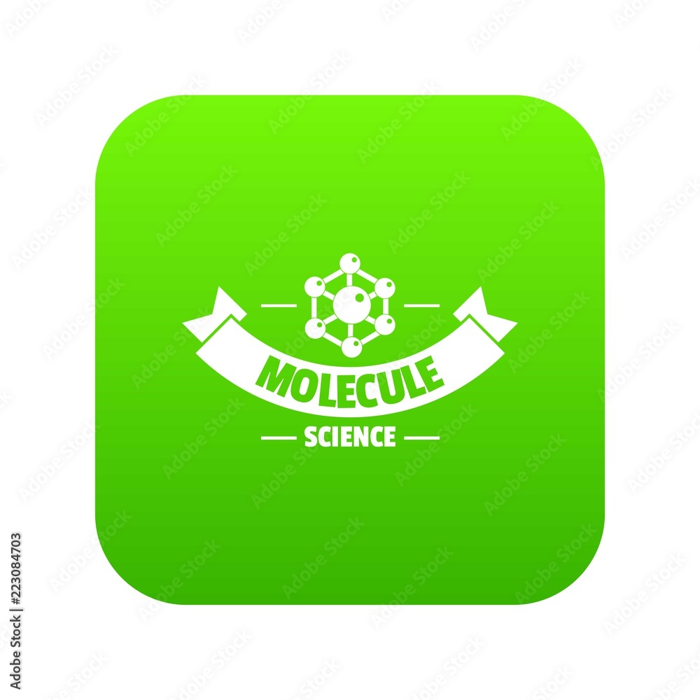 Molecule icon green vector isolated on white background Molecule icon green vector isolated on white background