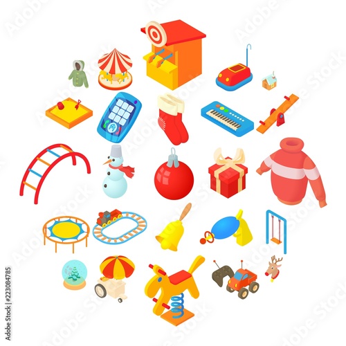 Wean icons set. Cartoon set of 25 wean vector icons for web isolated on white background