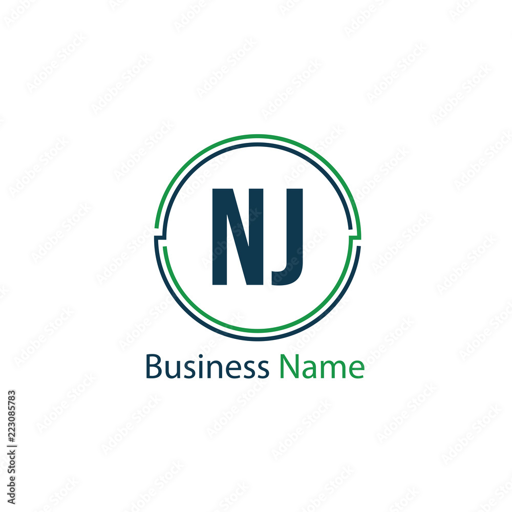 Initial Letter NJ Logo Template Design Initial Letter NJ Logo Template Design