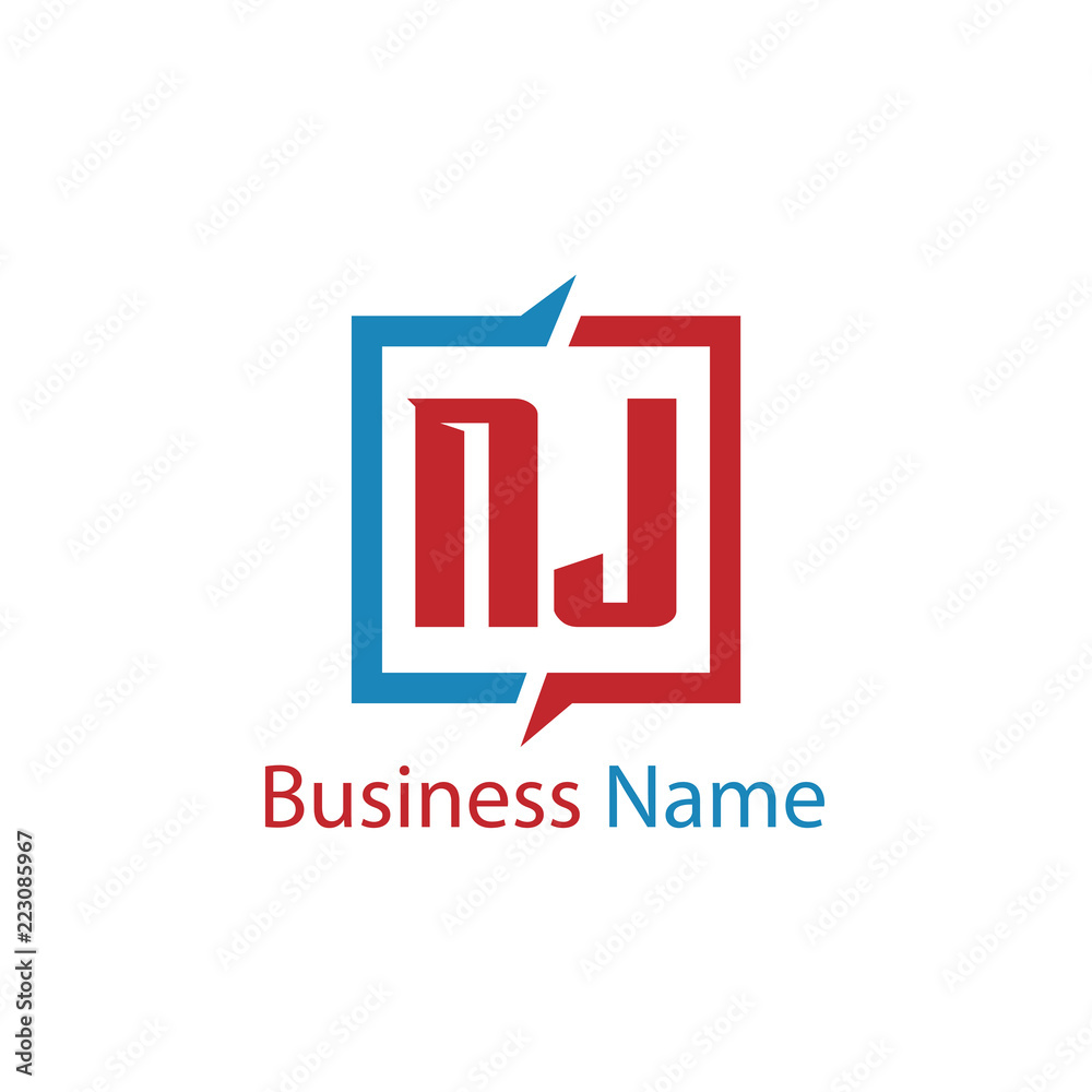 Initial Letter NJ Logo Template Design Initial Letter NJ Logo Template Design