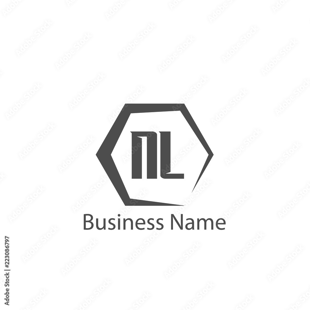 Initial Letter NL Logo Template Design Initial Letter NL Logo Template Design