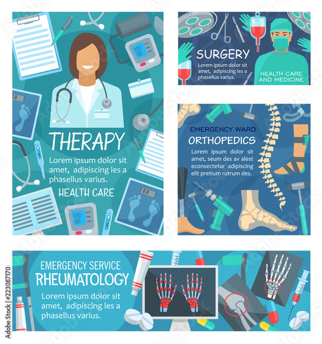 Medical clinic and therapist doctor