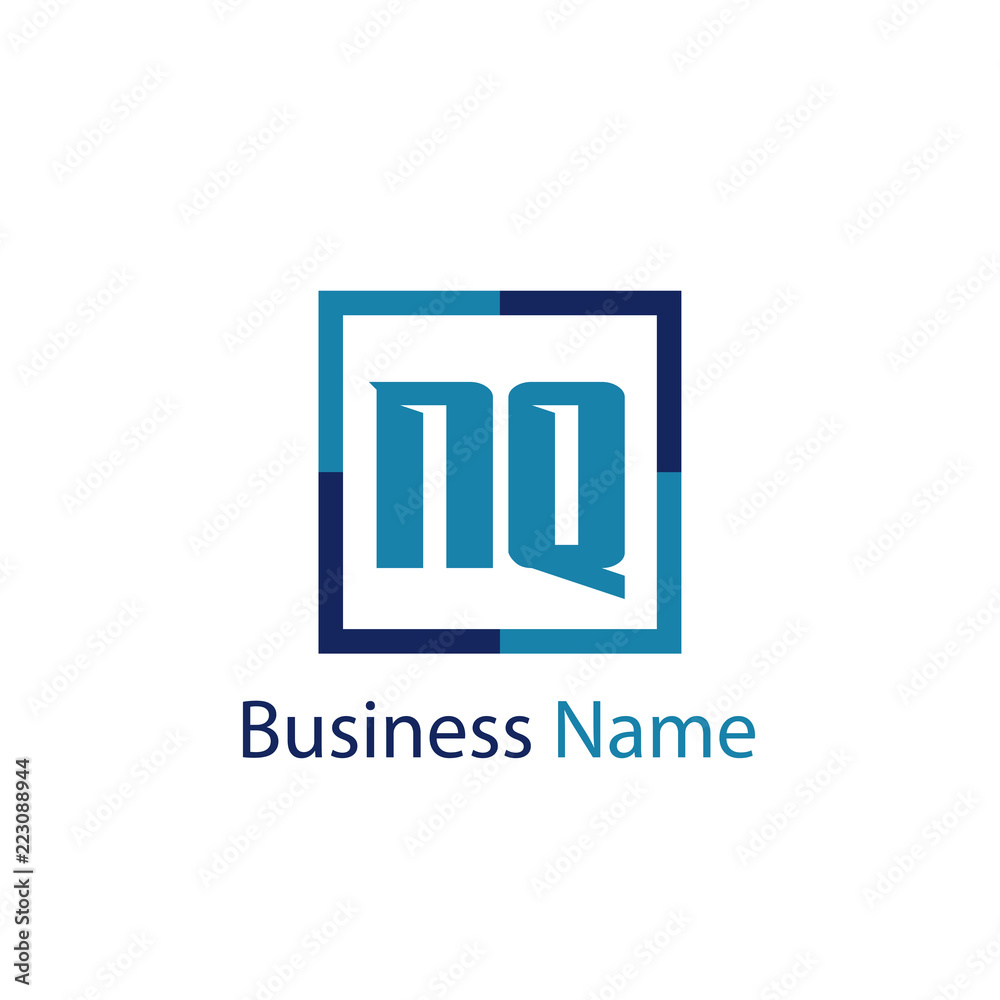 Initial Letter NQ Logo Template Design Initial Letter NQ Logo Template Design
