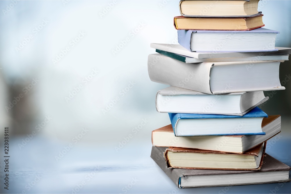 Fototapeta premium Colorful books collection on background