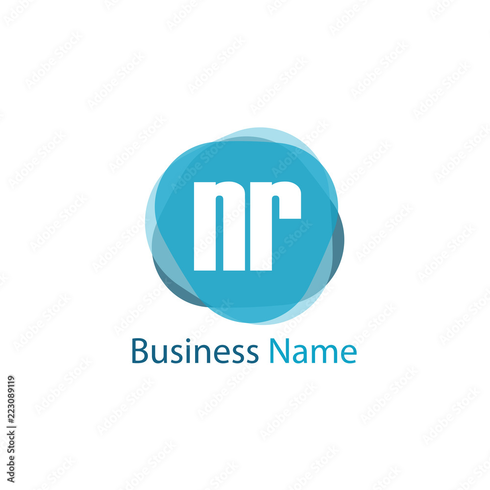Fototapeta premium Initial Letter NR Logo Template Design