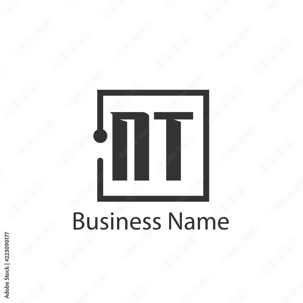 Initial Letter NT Logo Template Design