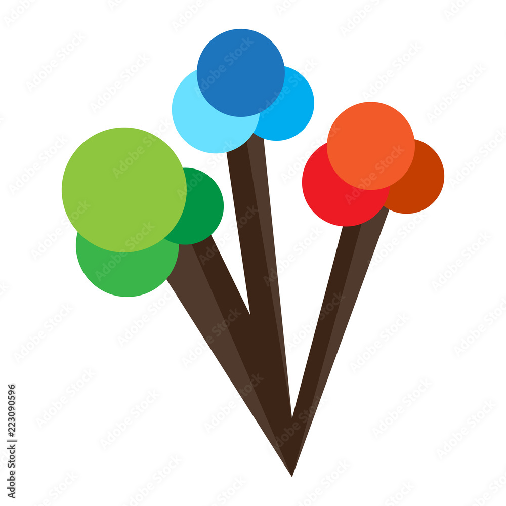 Isolated abstract tree icon Isolated abstract tree icon