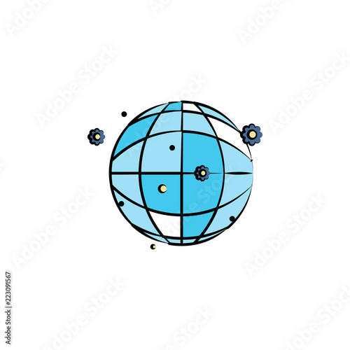 disco ball colored icon. Element of birthday icon for mobile concept and web apps. Color disco ball icon can be used for web and mobile