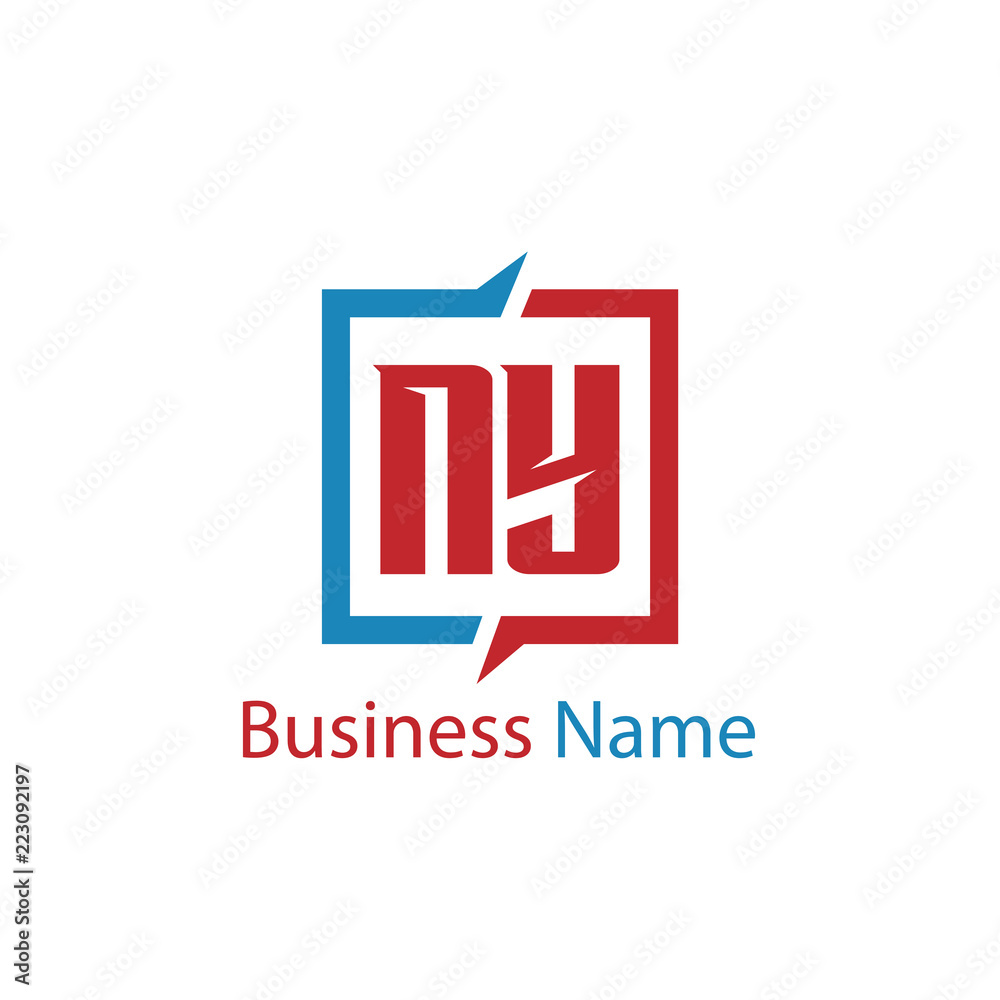 Obraz premium Initial Letter NY Logo Template Design