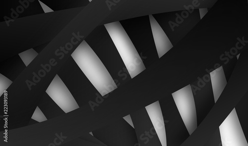 abtract black and white background, vector ,illustration, paper art style