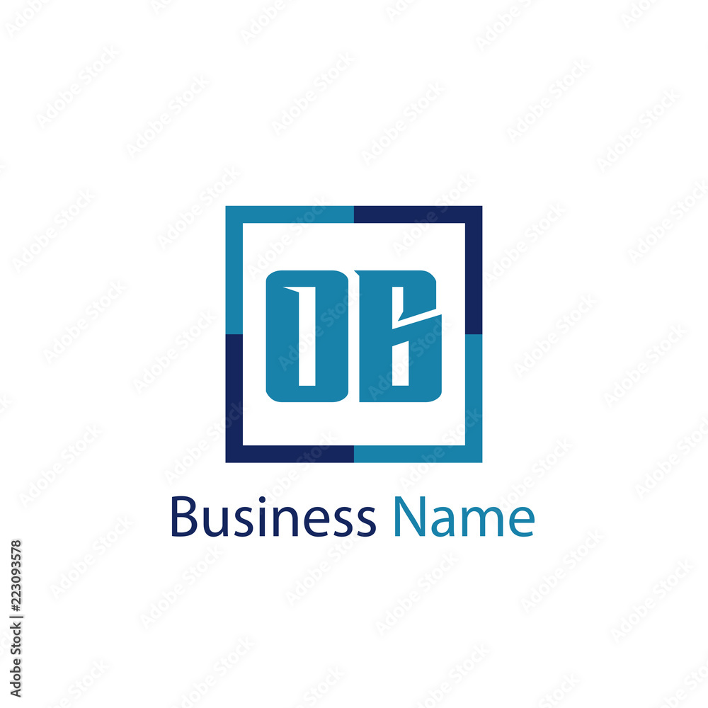 Initial Letter OB Logo Template Design