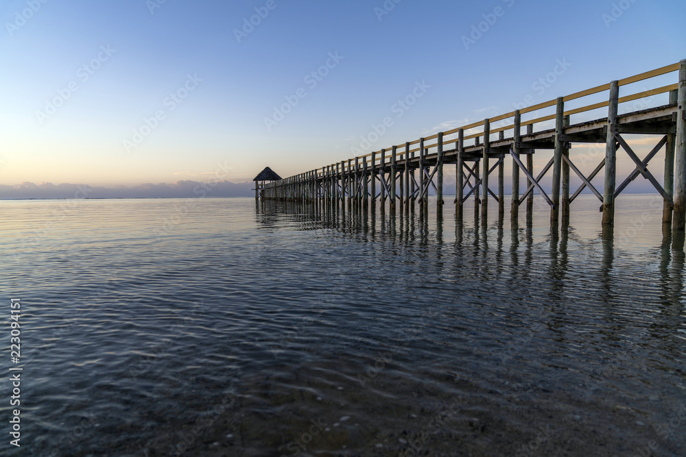 Fijian pier in the morning