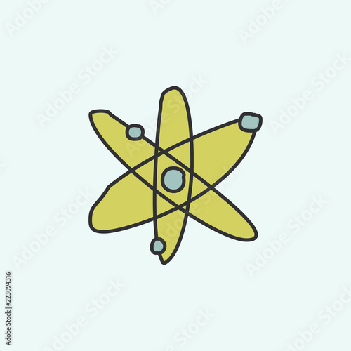 atomic elements sketch icon. Element of education icon for mobile concept and web apps. Field outline atomic elements sketch icon can be used for web and mobile